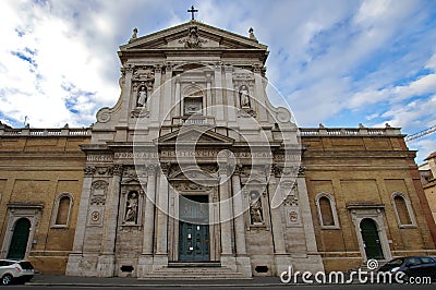 The Baths of Diocletian. Santa Susanna Church - landmark attraction in Rome, Italy Stock Photo