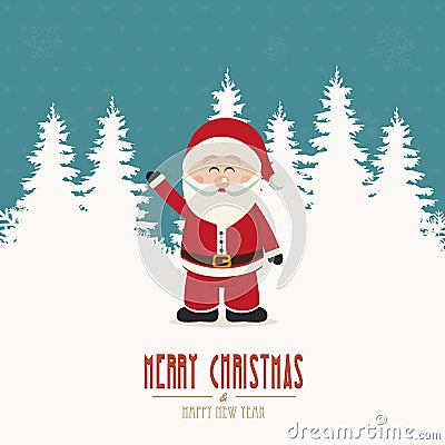 Santa wave snow winter background Stock Photo