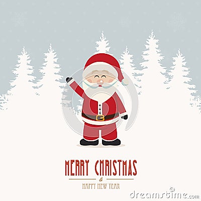 Santa wave snow winter background Stock Photo