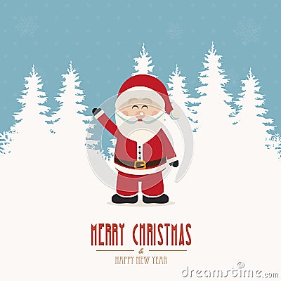 Santa wave snow winter background Stock Photo