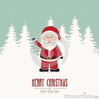 Santa wave snow winter background Stock Photo