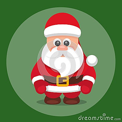 SantaClausVectorFlatGreen Vector Illustration