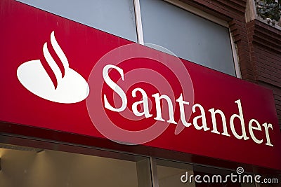 Santander bank Editorial Stock Photo