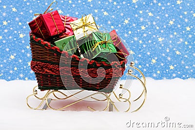 Santas Sleigh Stock Photo