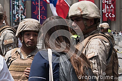 October Protest in Chile Editorial Stock Photo