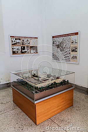 SANTIAGO DE CUBA, CUBA - FEB 1, 2016: Museum in the former Saturnino Lora Civil Hospital, important place of Cuba Editorial Stock Photo