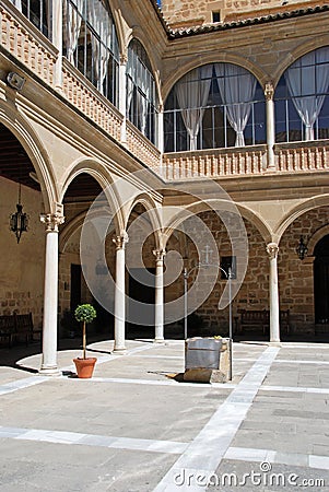 Santiago Hospital courtyard, Ubeda, Spain. Stock Photo