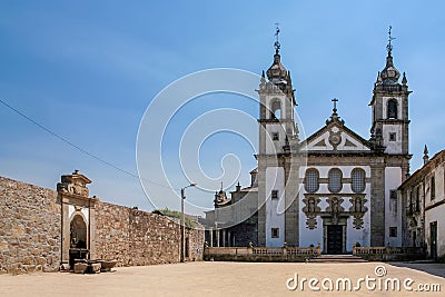 Santo Andre de Rendufe Monastery. 18th century baroque. Amares, Portugal Stock Photo