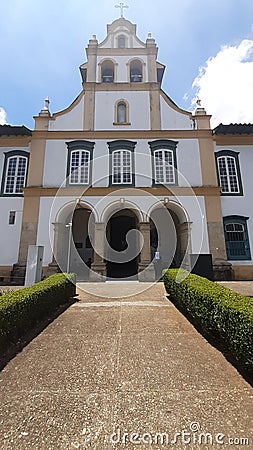 Facade of the Igreja do Frei GalvÃ£o in SÃ£o Paulo, Brazil Editorial Stock Photo