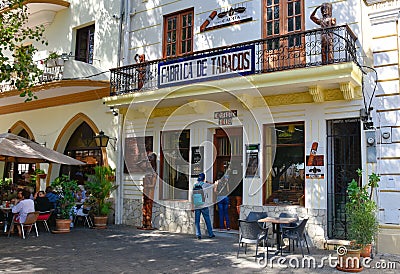 Santo Domingo, Dominican Republic. Street life and view of Calle el Conde and Colonial Zone of Santo Domingo city. Editorial Stock Photo
