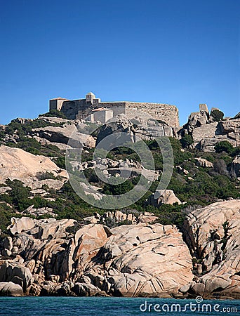 Santo Stefano island. San Giorgio fort. La Maddalena archipelago. Stock Photo