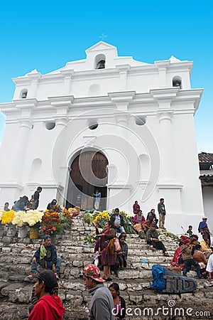Santo Tomas Church, Guattemala Travel, Chichicastenengo Editorial Stock Photo