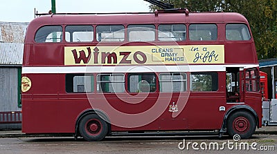 Santoft trolley bus museum, Santoft, Lincolnshire, UK. , November 2023. Public transport vehicles preserved. Editorial Stock Photo