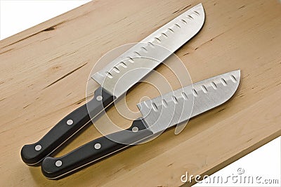 Santoku Chef knives Stock Photo
