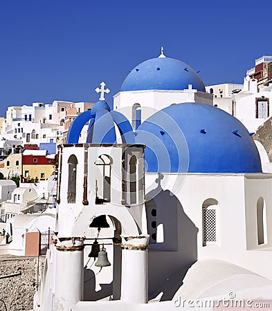 Santorini church Stock Photo