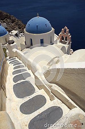 Santorini Church Stock Photo