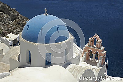 Santorini Church Stock Photo