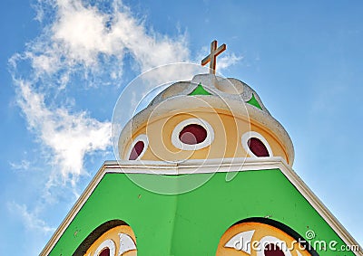 Santorini church Stock Photo