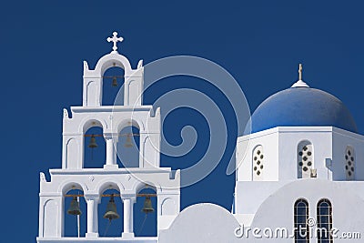 Santorini Church, Greece Stock Photo