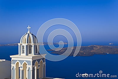 Santorini church - Greece Stock Photo