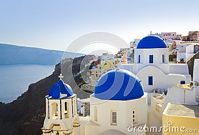 Santorini church (Oia), Greece Stock Photo