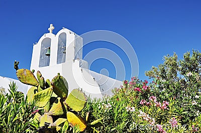 Santorini Church Stock Photo