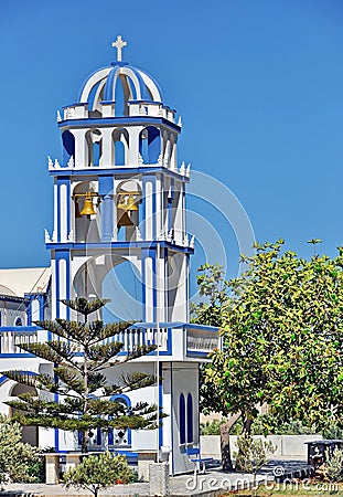 Santorini Church Stock Photo