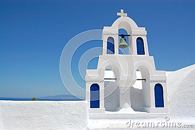 Santorini island church view Stock Photo