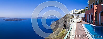Santorini panorama - Greece Stock Photo