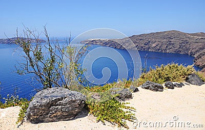 Santorini panorama Stock Photo