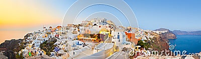 Santorini sunset (Oia) - Greece Stock Photo