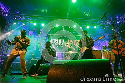 SANTROFI, Ghana. Kriol Jazz Festival Editorial Stock Photo