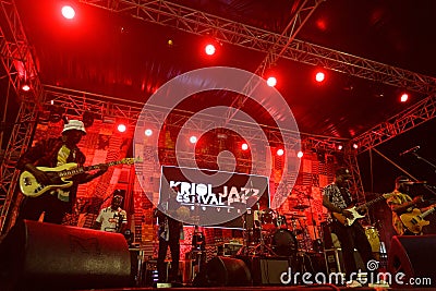 SANTROFI, Ghana. Kriol Jazz Festival Editorial Stock Photo