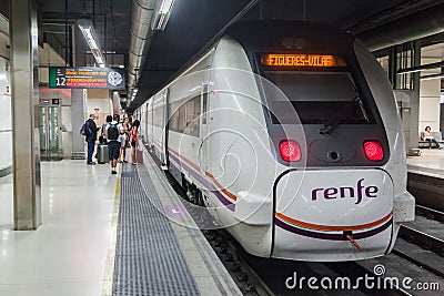 Sants Train Station Barcelona Editorial Stock Photo