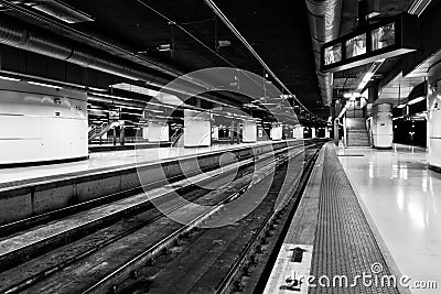 Sants train station on Barcelona Stock Photo