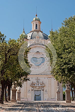 Santuario Madonna della Costa, Sanremo Stock Photo