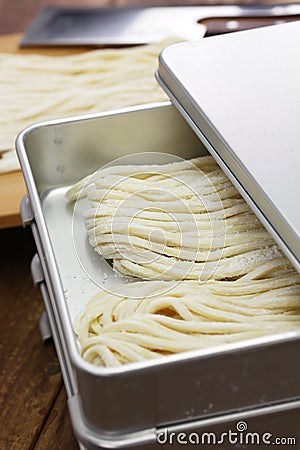 Sanuki udon, japanese wheat noodles Stock Photo