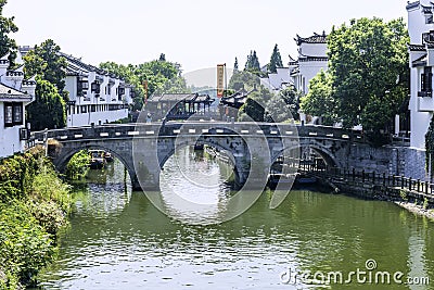 Sanxian Bridge (Bridge linking three counties) Editorial Stock Photo