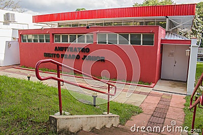 Sao Carlos, SP, Brazil - Feb 25 2021: Bento Prado Junior Amphitheater at UFSCar - Federal University of Sao Carlos Editorial Stock Photo