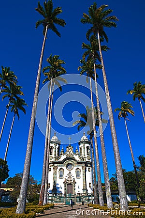 Sao joao del rey church minas gerais brazil Stock Photo