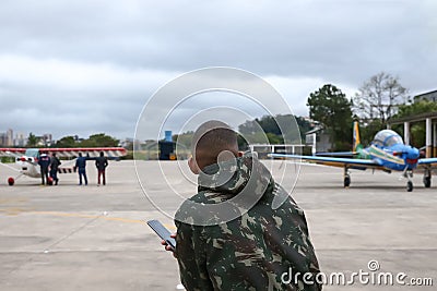 Aerial Sunday at the airport Campo de Marte Editorial Stock Photo