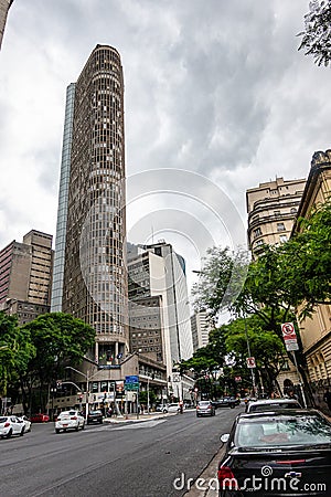 Sao Paulo, Brazil - Dec 04, 2023: The Edificio Italia in downtown Sao Paulo, Brazil Editorial Stock Photo