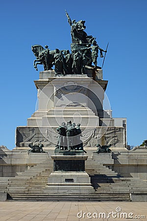 Sao Paulo/Brazil: Independence park monument, Ipiranga district Editorial Stock Photo