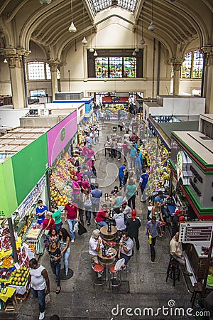 Sao Paulo Municipal Market Brazil Editorial Stock Photo