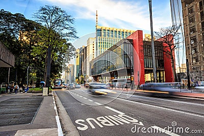 The Sao Paulo Museum of Art Stock Photo