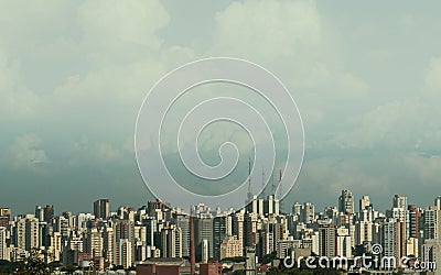 Sao Paulo, Sao Paulo, SP - 03-15-2020: view of Sao Paulo city. Buildings, constructions, houses are part of this metropolis. Expen Editorial Stock Photo