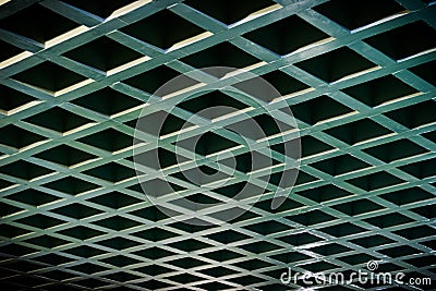 Sao Paulo, SP, Brazil - March 3 2020: detail lining apparent structure perforated slab wood finish Stock Photo