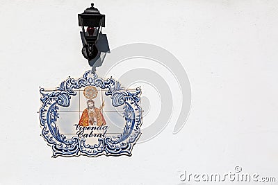 Sao Rogue, Azores, Portugal - May 16, 2017: Typical home decoration on the island of Sao Miguel Editorial Stock Photo