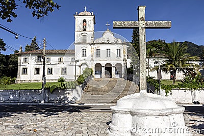 Facade of the Convent Our Lady of Amparo, built in 1637 and restored in 1934 on Sao Francisco beach Editorial Stock Photo