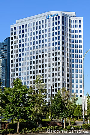 SAP Concur Technologies worldwide headquarters building in Bellevue Editorial Stock Photo